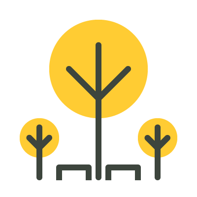 Large landscaped gardens