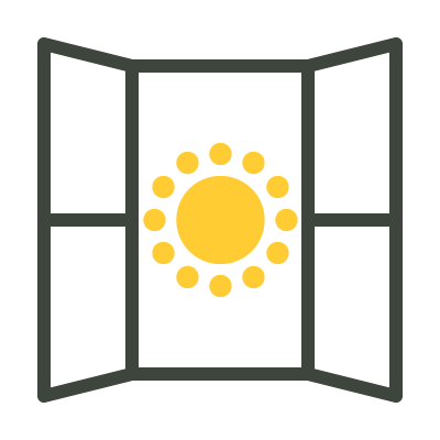 Student rooms with large natural light