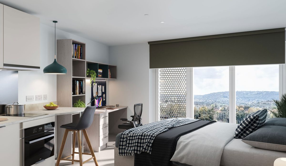 Premium Studio Rooms at Timber Yard with views over Bristol