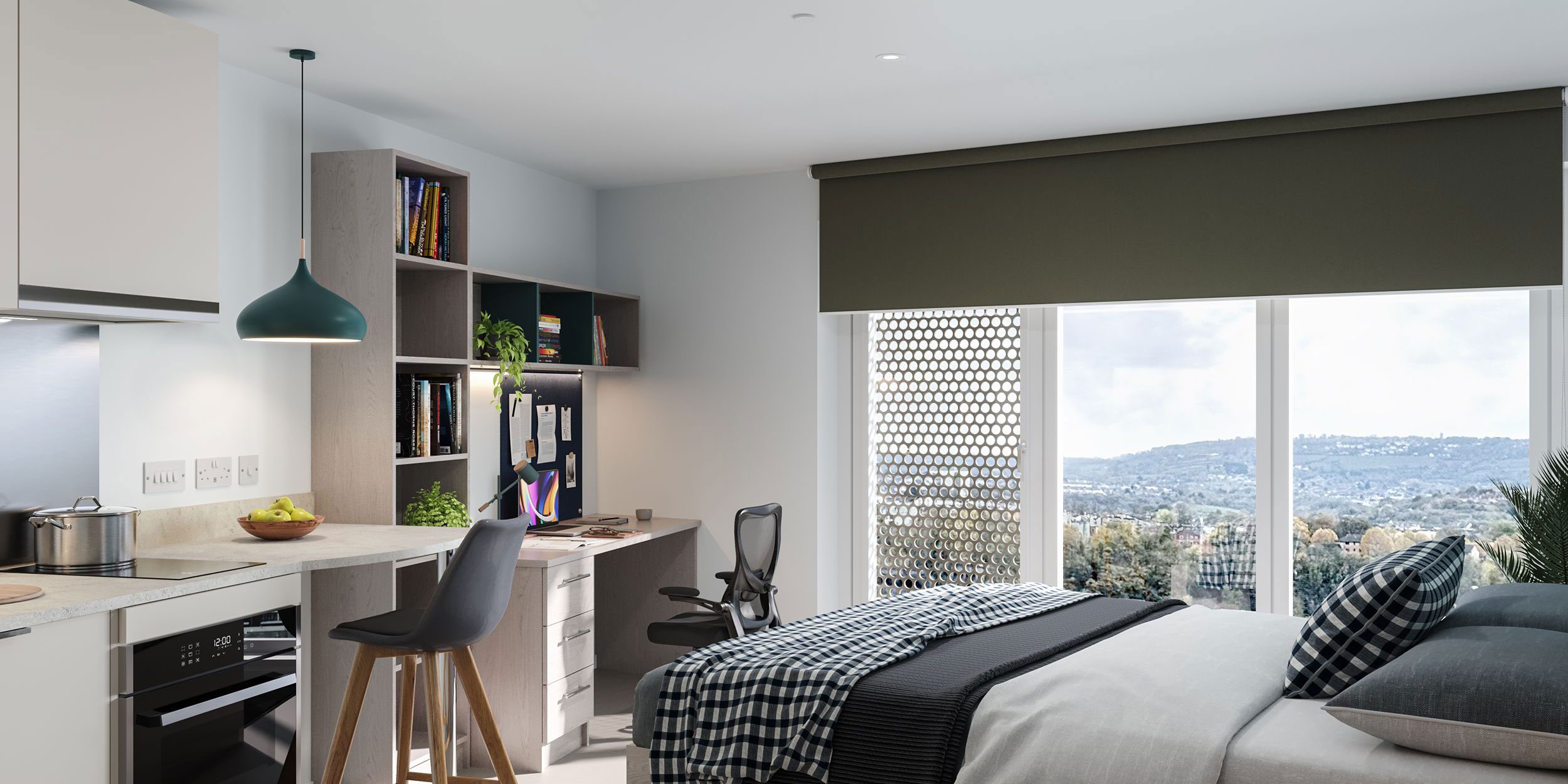 Premium Studio Rooms at Timber Yard with views over Bristol