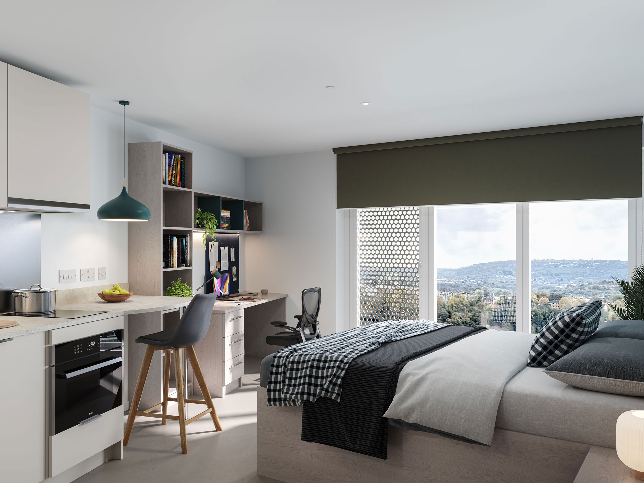 Premium Studio Rooms at Timber Yard with views over Bristol
