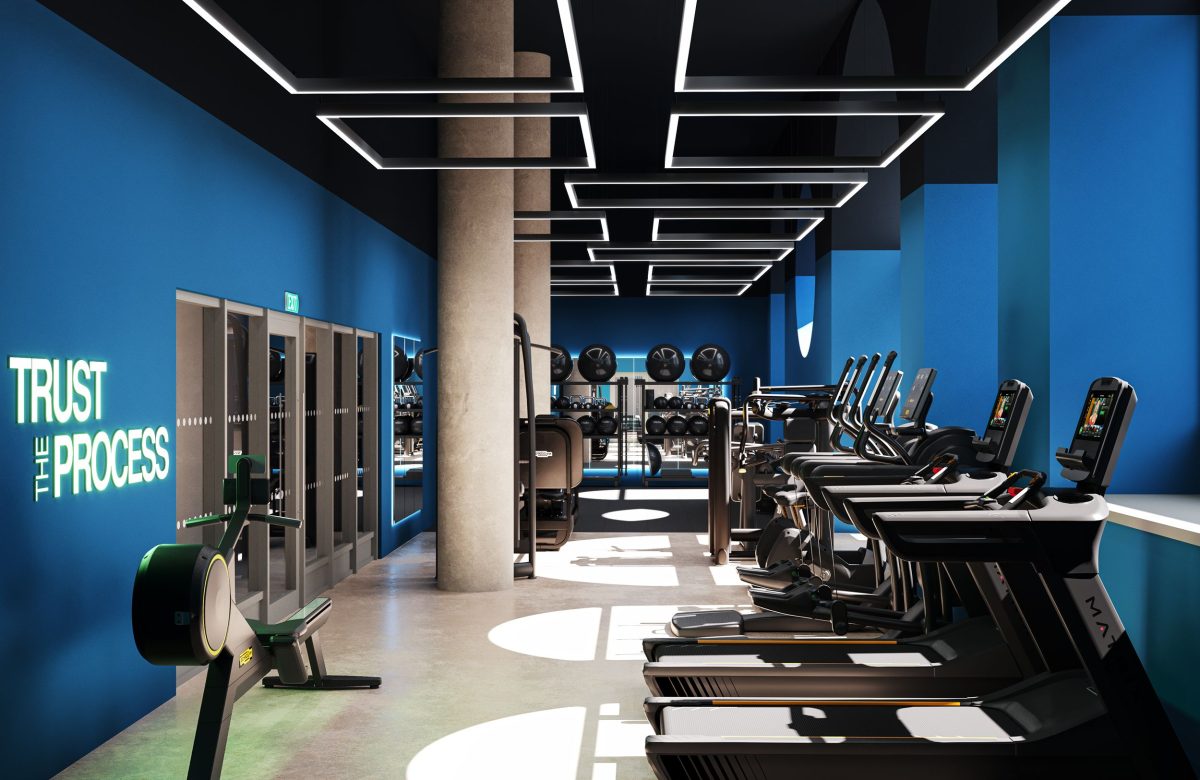 CGI showing the Gym at Timber Yard Bristol