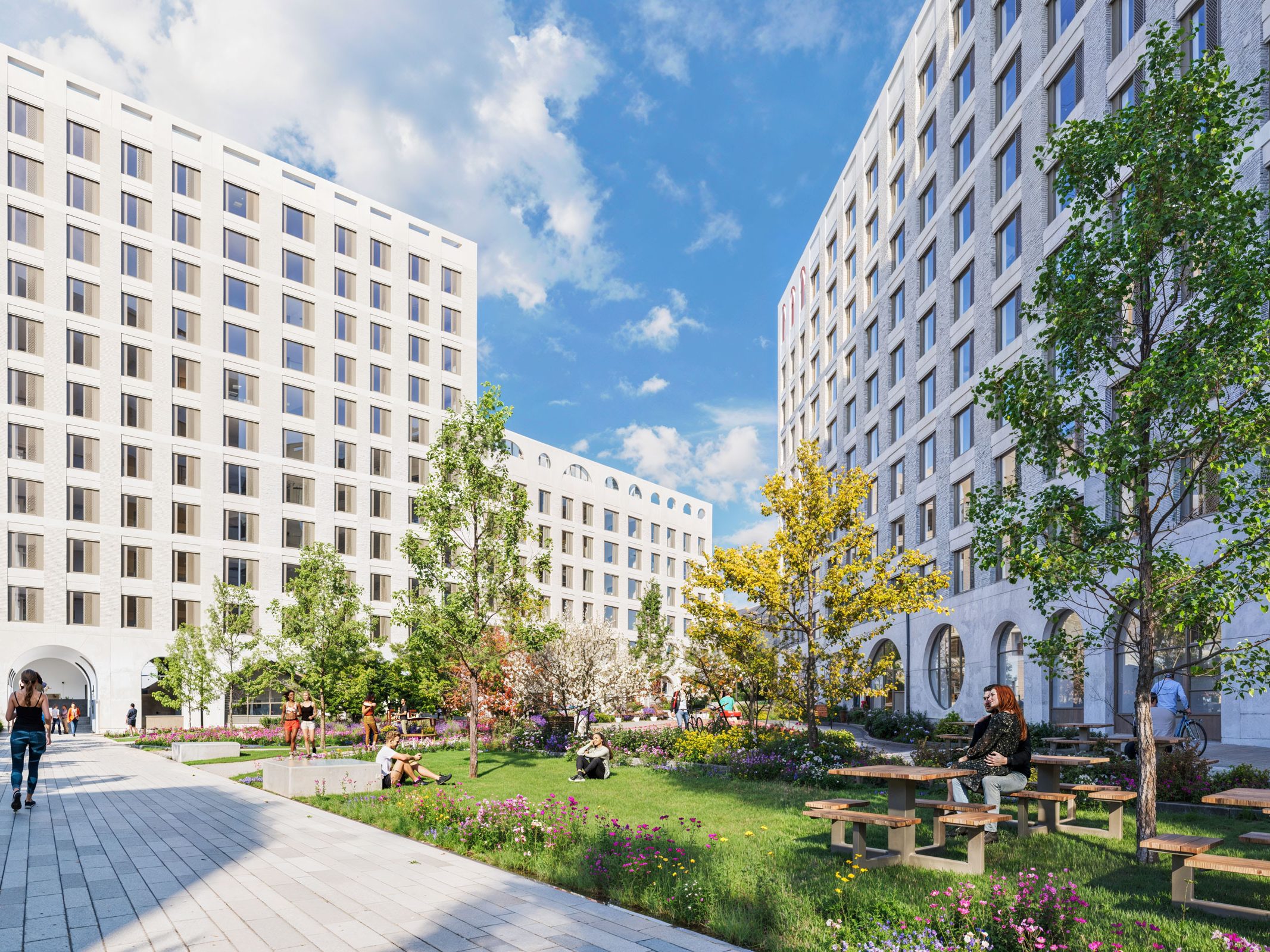 CGI of Timber Yard Buildings - Student Accommodation in Bristol