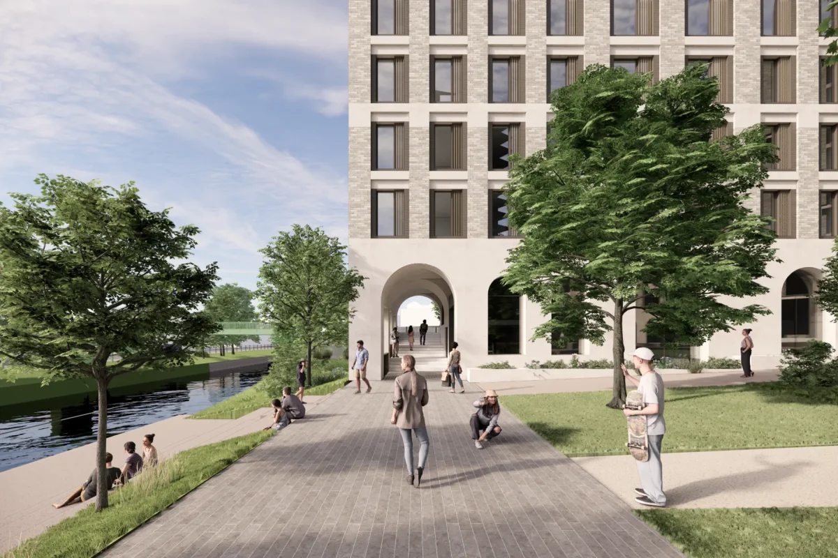 CGI of Timber Yard Buildings - Student Accommodation in Bristol